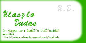 ulaszlo dudas business card